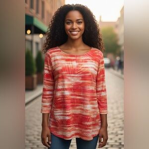 Ruby Rd.‎ 3/4 sleeve Blouse. Plus Size